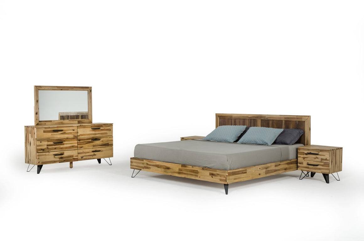 Modrest Sala Modern Light Wood Bedroom Set