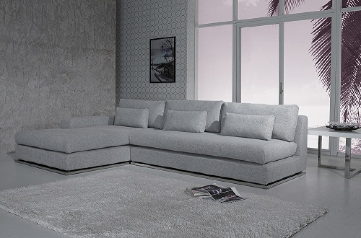 Divani Casa Ashfield - Modern Fabric Sectional Sofa