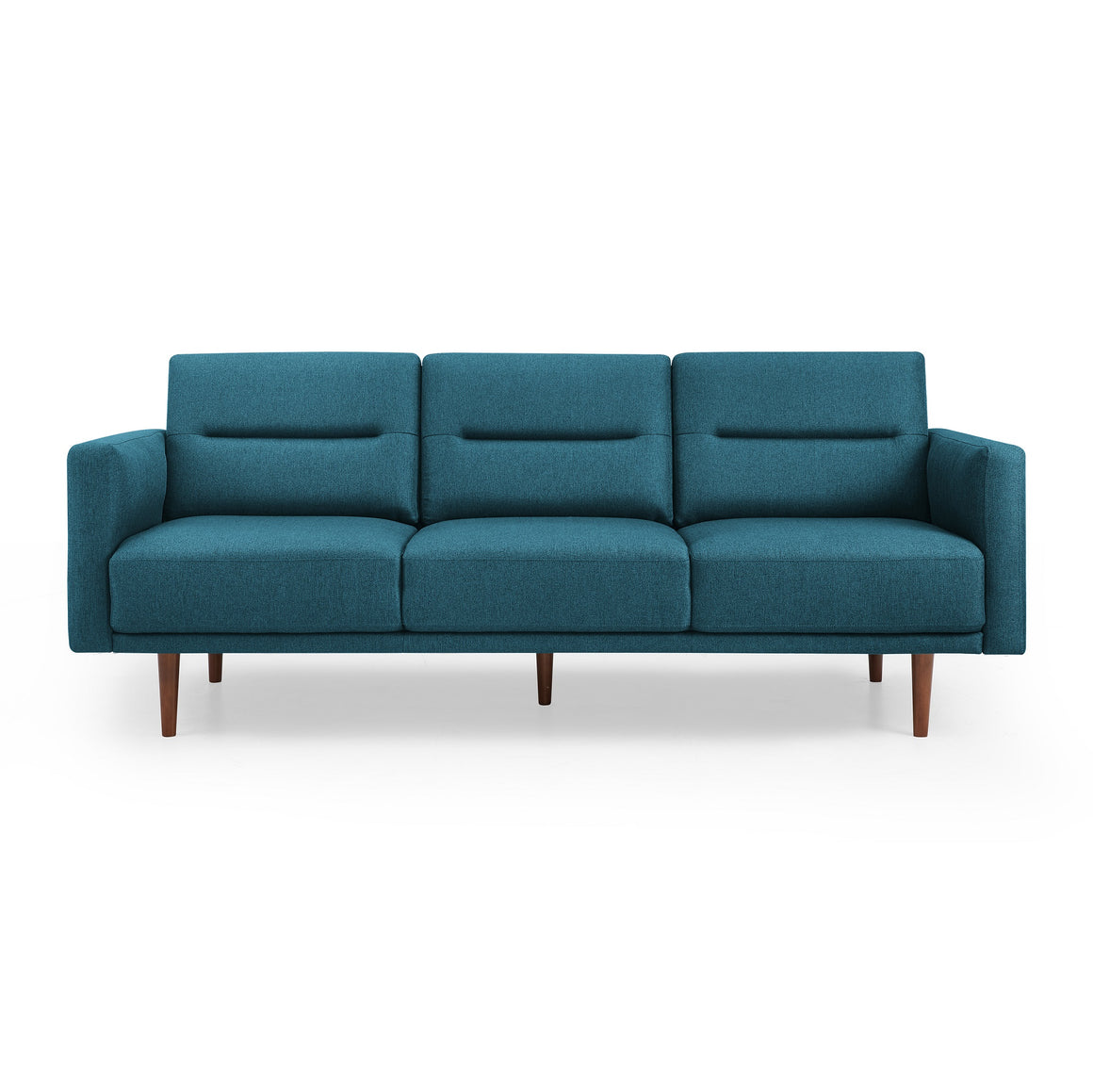 Nordic Mid Century Modern Fabric Sofa in Turquoise