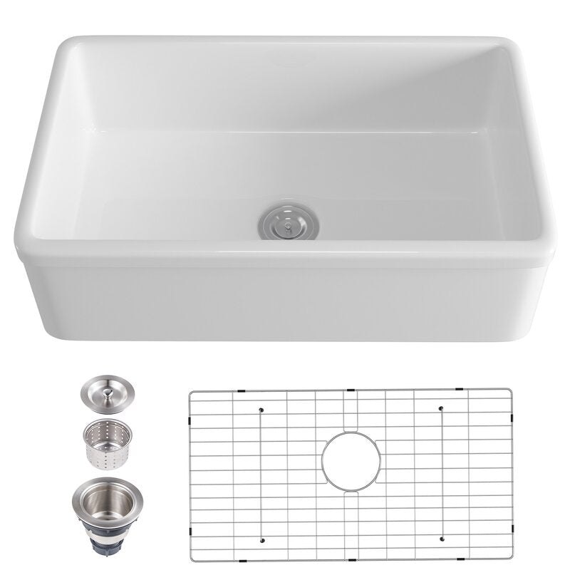 32.5" x 19.75" Fablise Single Basin Farmhouse Kitchen Sink