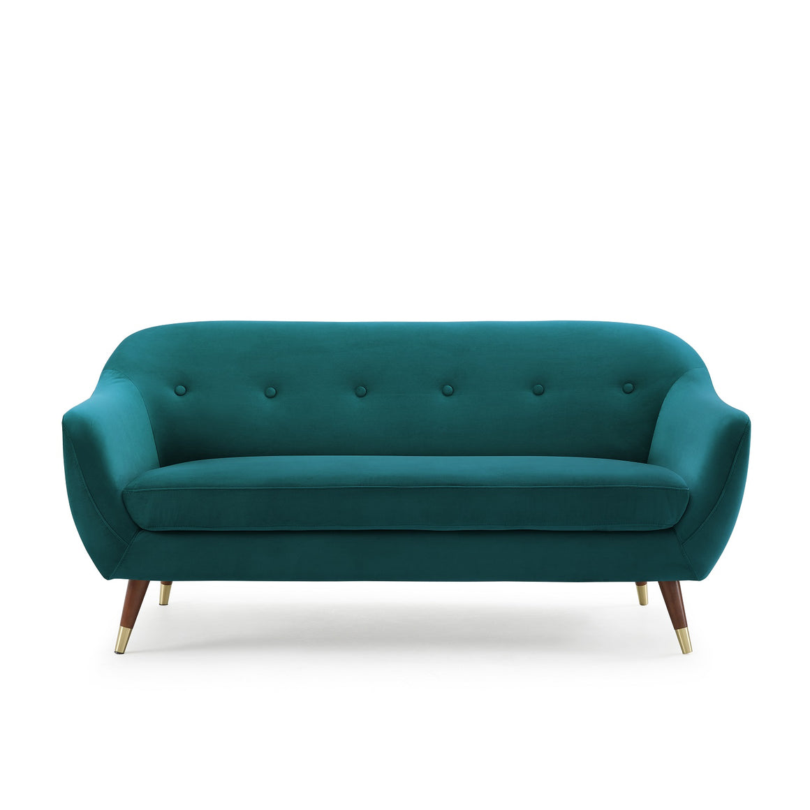 IVY Velvet Sofa in Petro Green