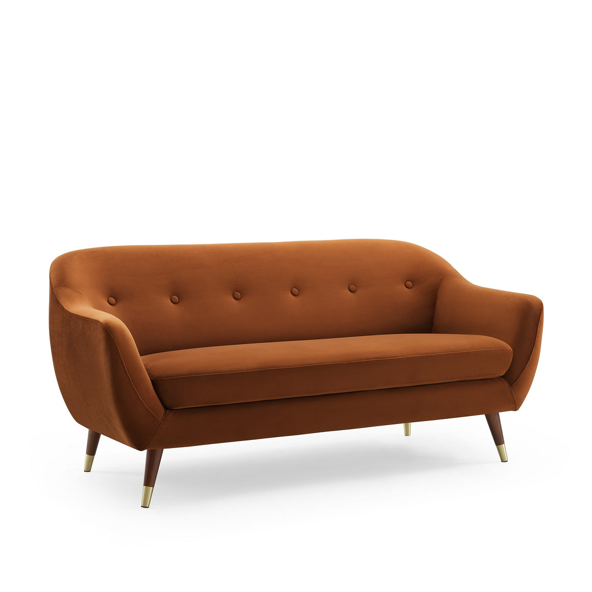 IVY Velvet Sofa in Curry