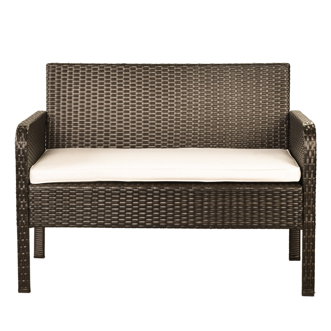Fablise 4 Piece Patio Furniture Outdoor Conversation Wicker Sofa Set
