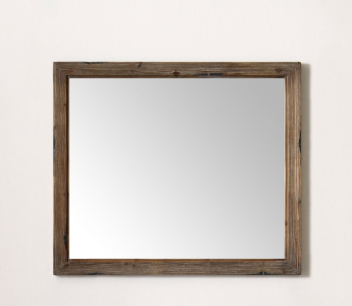 42" Rustic Fir Mirror with Distressed Finish