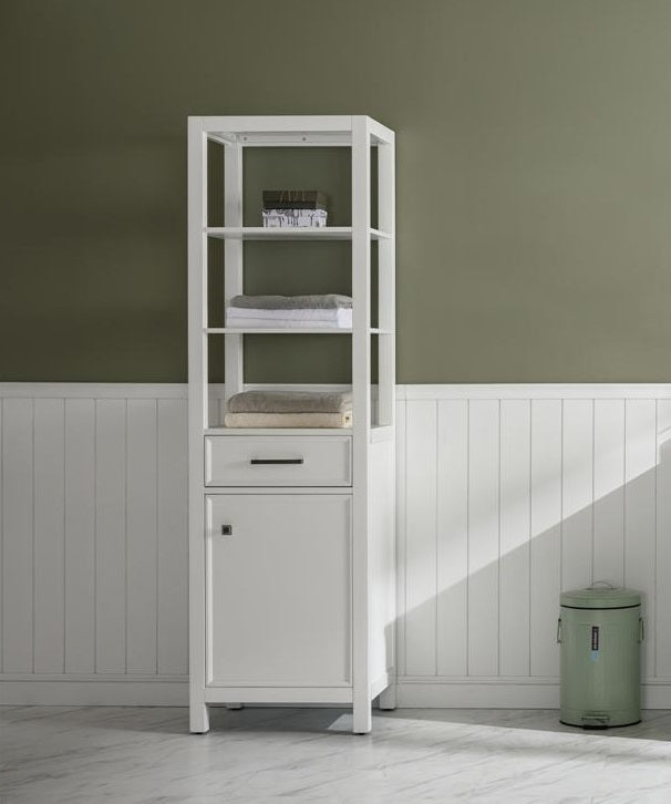 21" Bainbridge Collection White Linen Cabinet