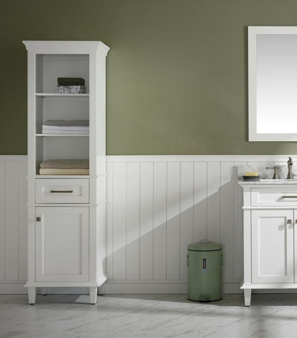21" Haven Collection White Linen Cabinet