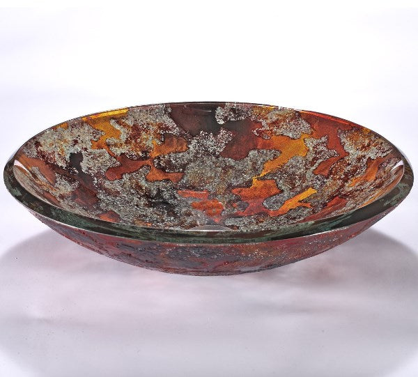 InFurniture ZA-1279 Glass Sink Bowl in Copper/Gold/Silver