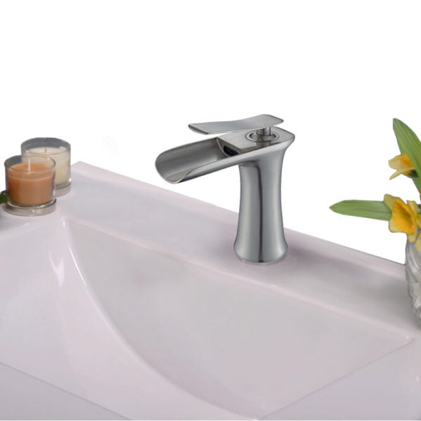 ZL10129B1-BN Legion Furniture Single Hole Single Handle Bathroom Faucet with Drain Assembly