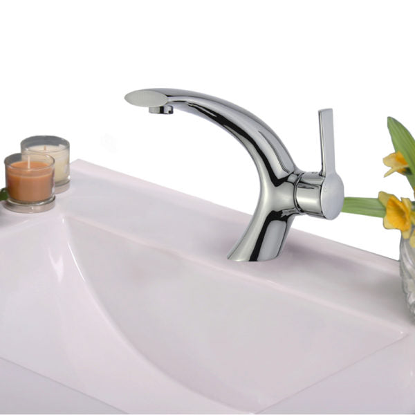 ZL10165T2-PC Legion Furniture Single Hole Single Handle Bathroom Faucet with Drain Assembly
