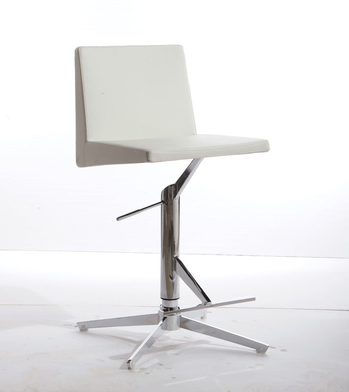 Modrest Arrakis Modern White Leatherette Bar Stool