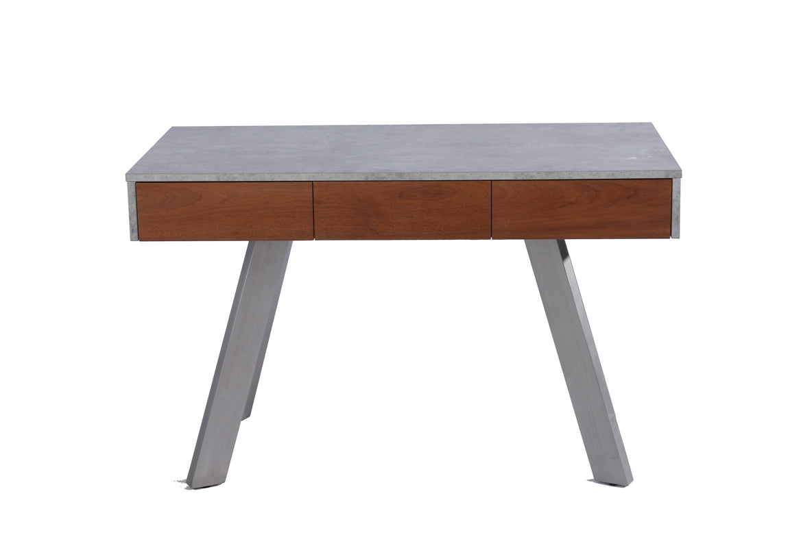 Modrest Austin Contemporary Concrete & Walnut Desk