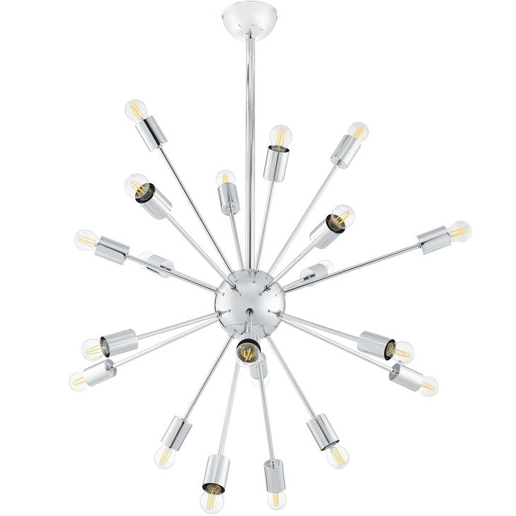 Modway Volley Pendant Chandelier In Chrome