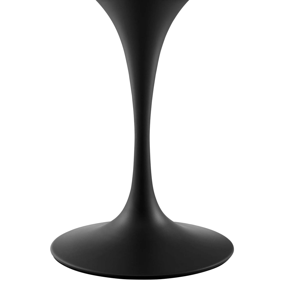 Lippa 28" Round Wood Dining Table Black White