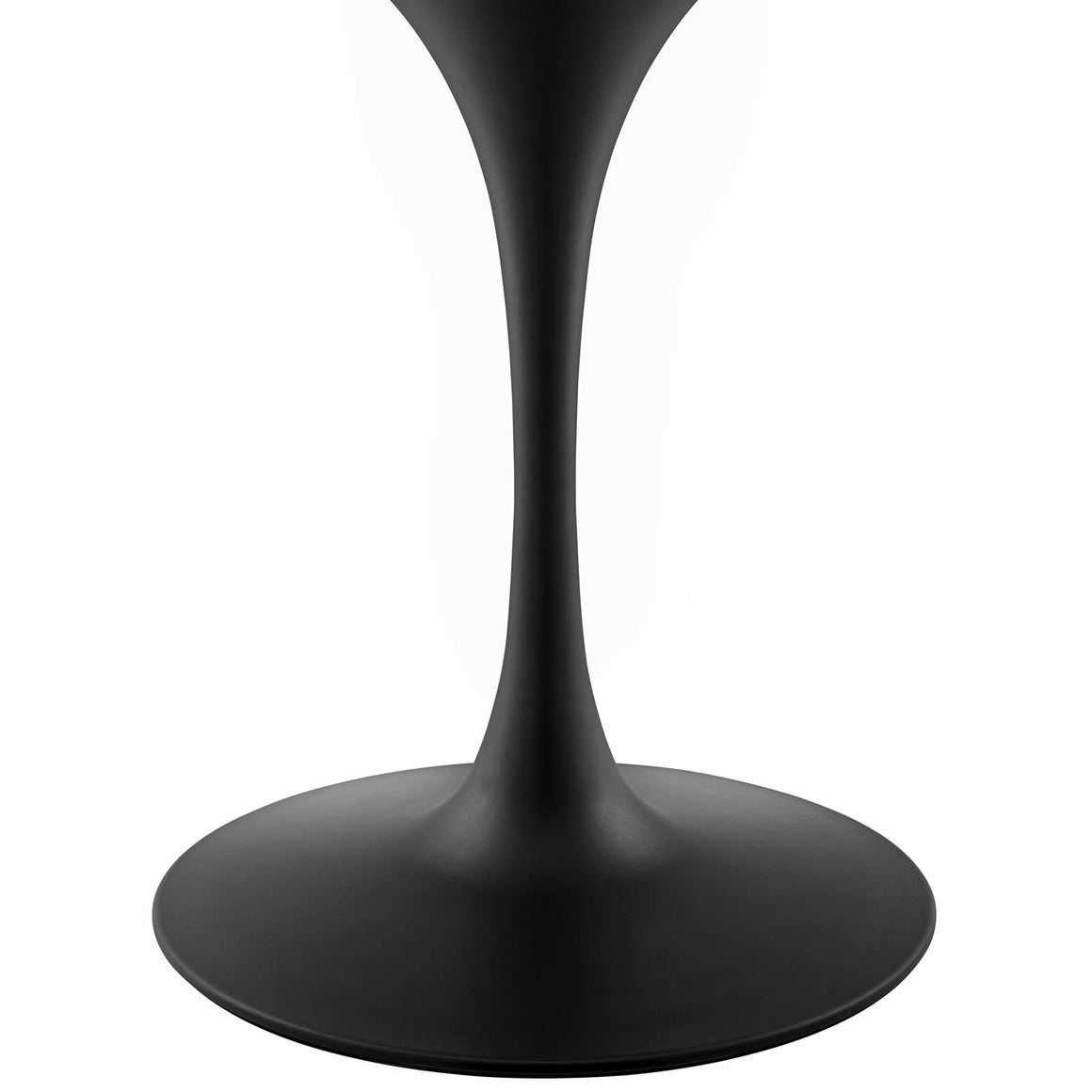 Lippa 54" Round Wood Dining Table Black White