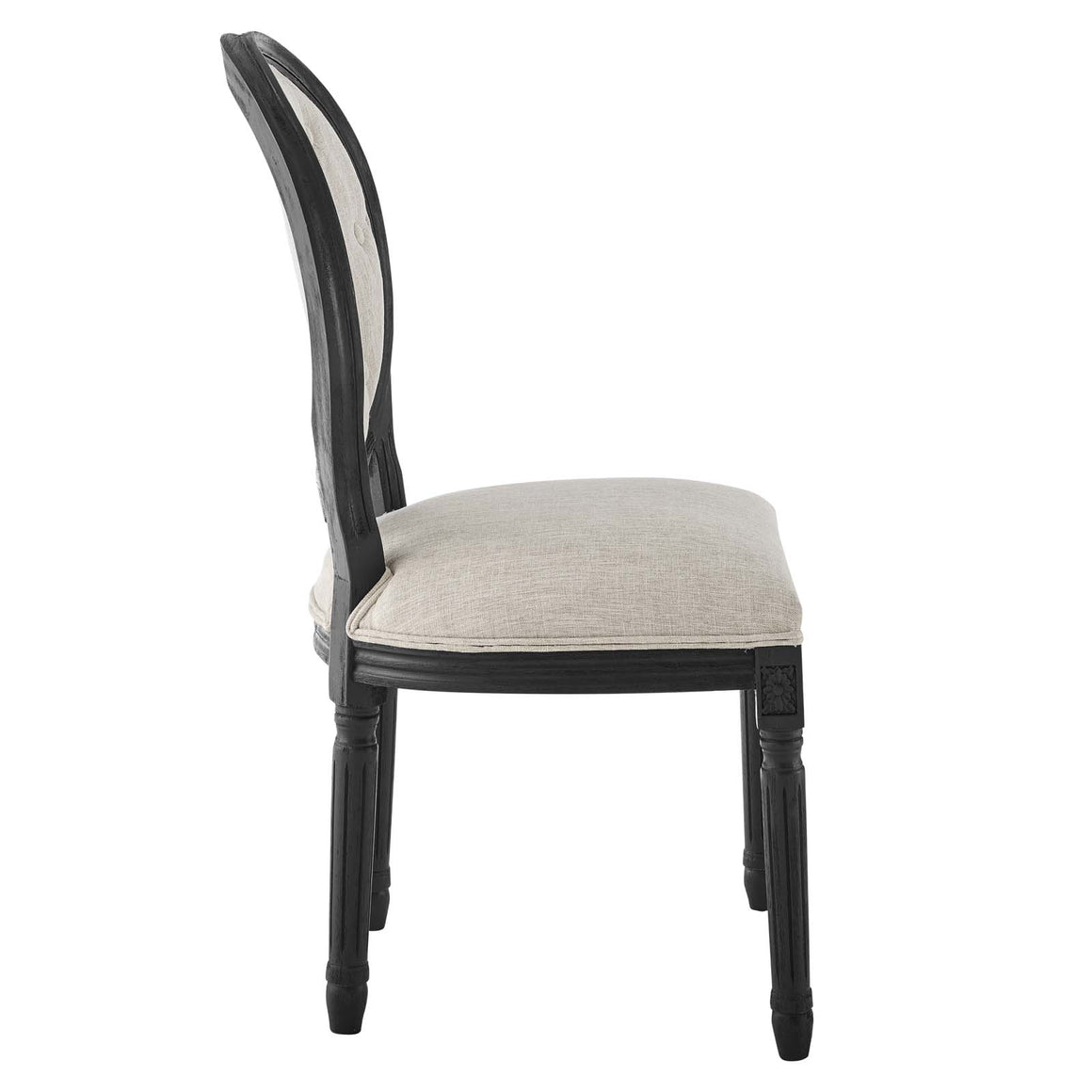 Arise Vintage French Upholstered  Fabric Dining Side Chair