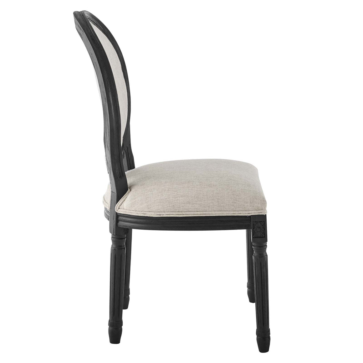 Emanate  Vintage French Upholstered Fabric Dining Side Chair