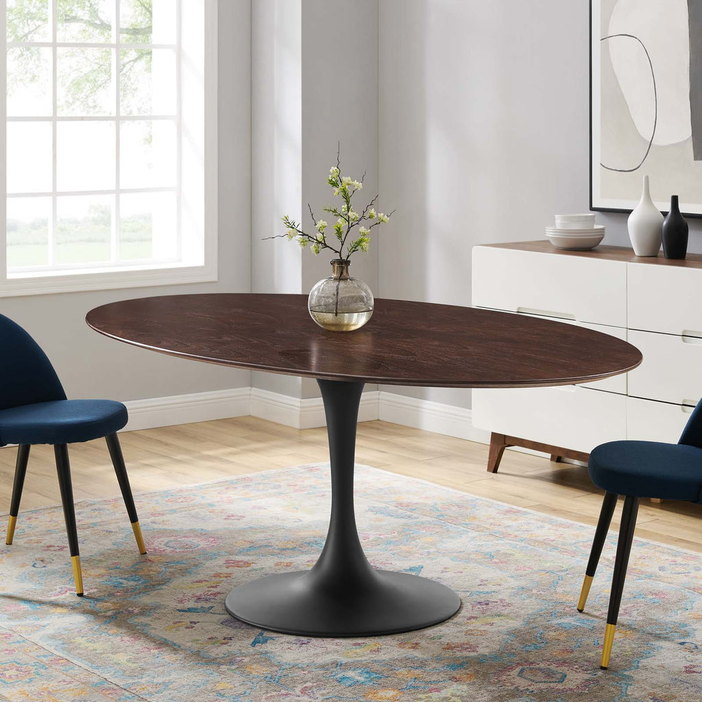 Wood oval deals tulip table