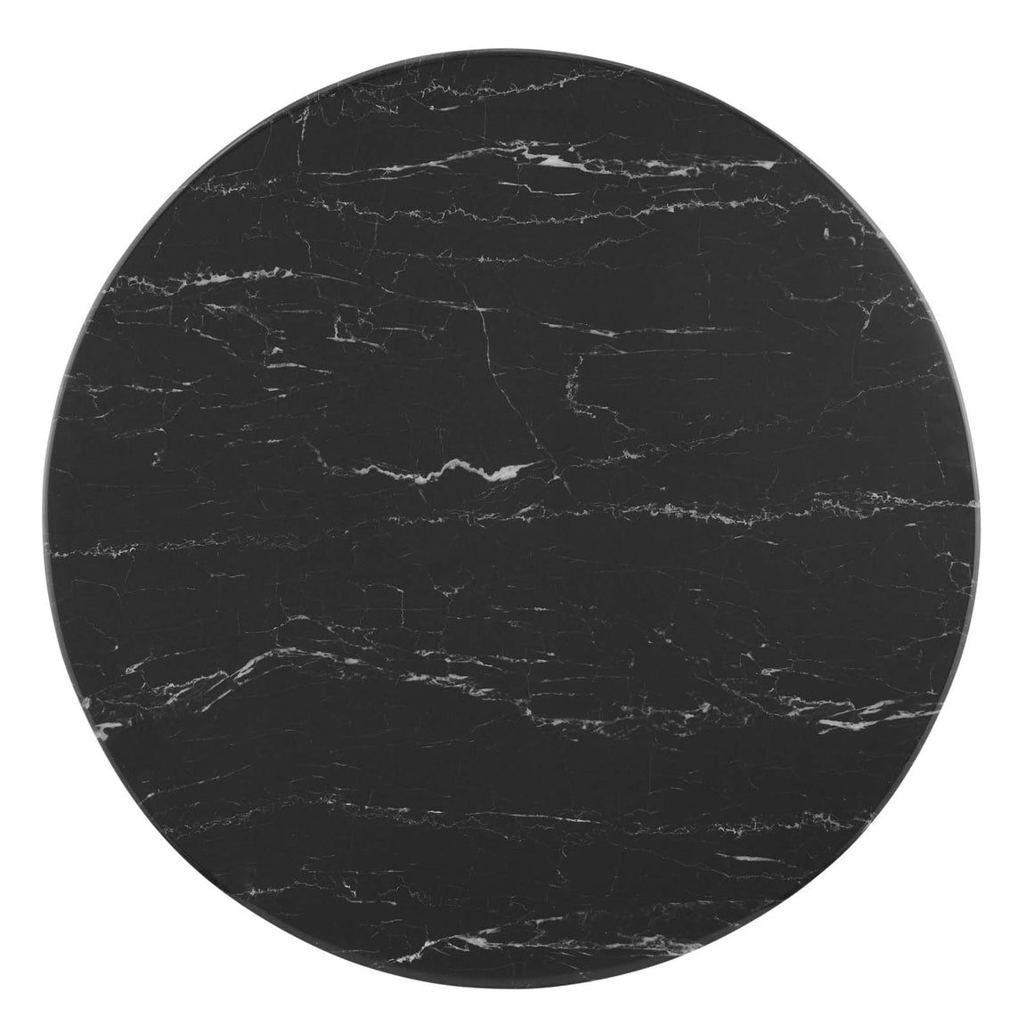 Lippa 28" Artificial Marble Bar Table Black Black