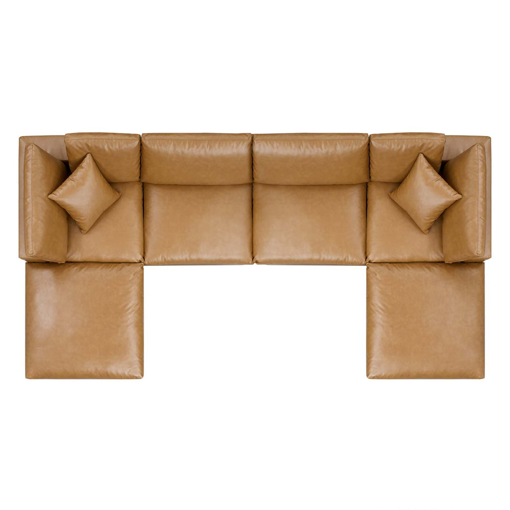 Down filled deals leather sectional