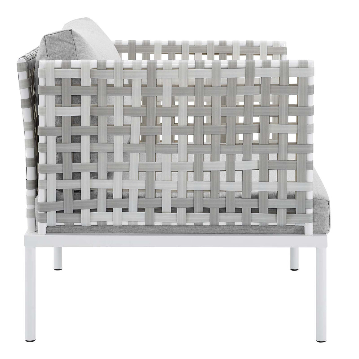 Harmony 7-Piece  Sunbrella Basket Weave Outdoor Patio Aluminum Sectional Sofa Set