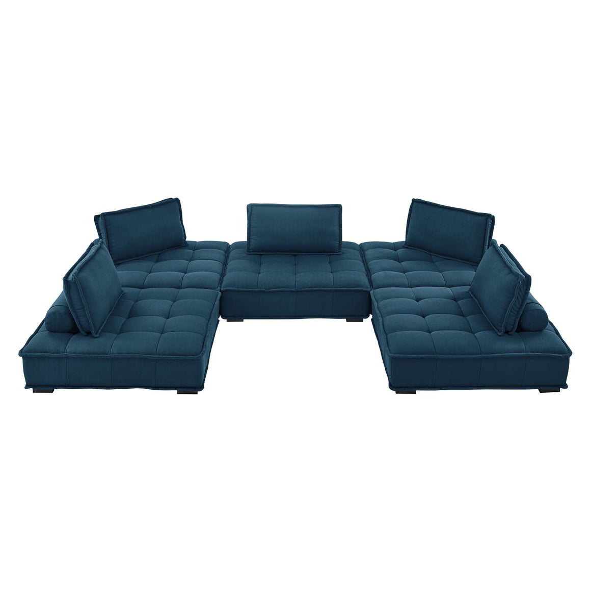 Saunter Tufted Fabric Fabric 5-Piece Sectional Sofa