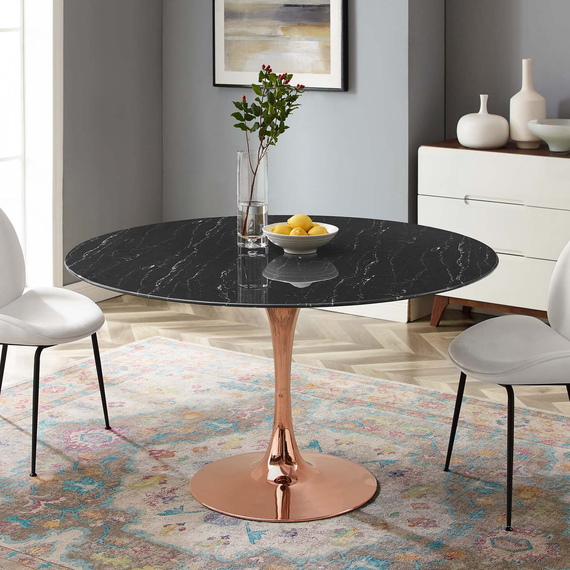 Lippa  Artificial Marble Dining Table