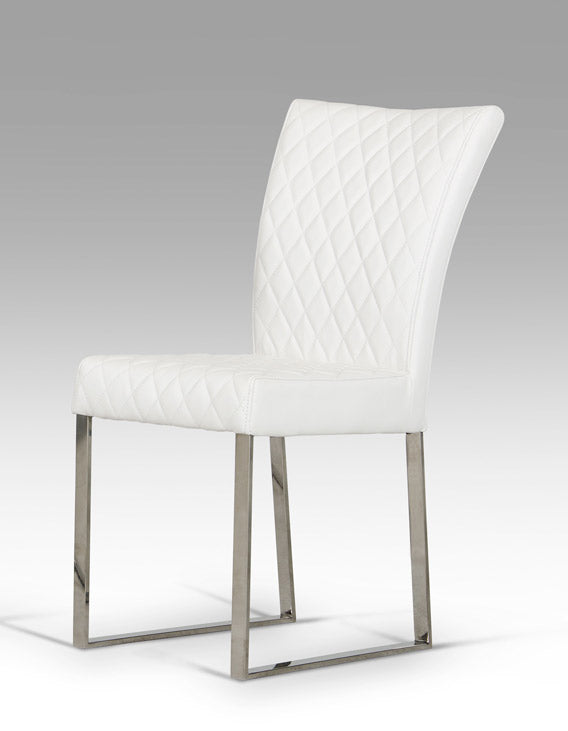 Modrest Chrysler Modern White Leatherette Dining Chair (Set of 2)