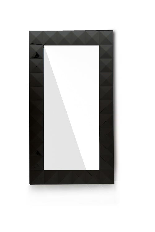 Versus Eva Modern Black Gloss Floor Mirror