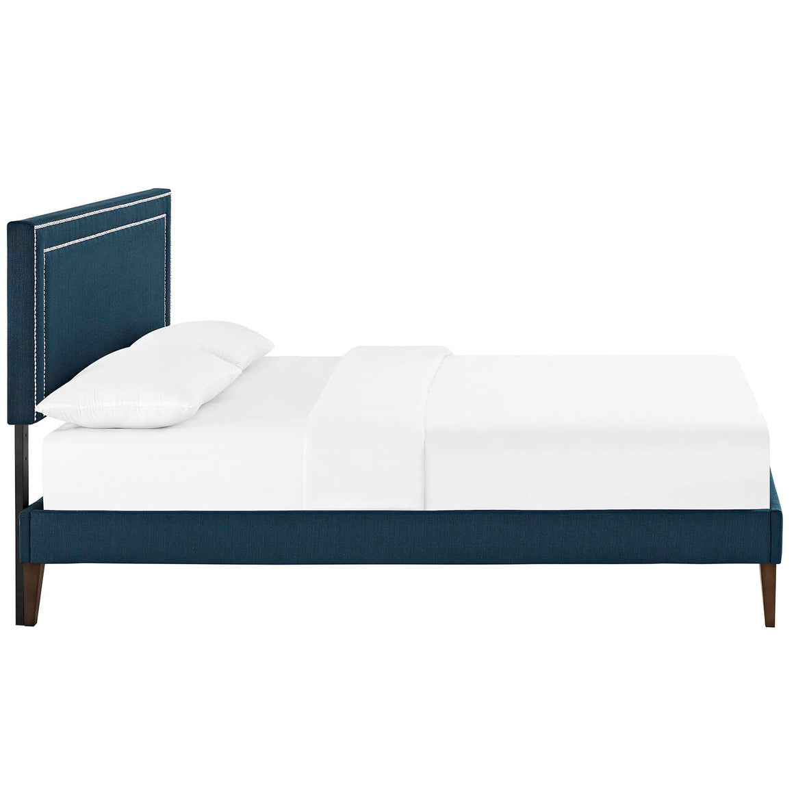 Virginia Fabric Platform Bed with Squared Tapered Legs