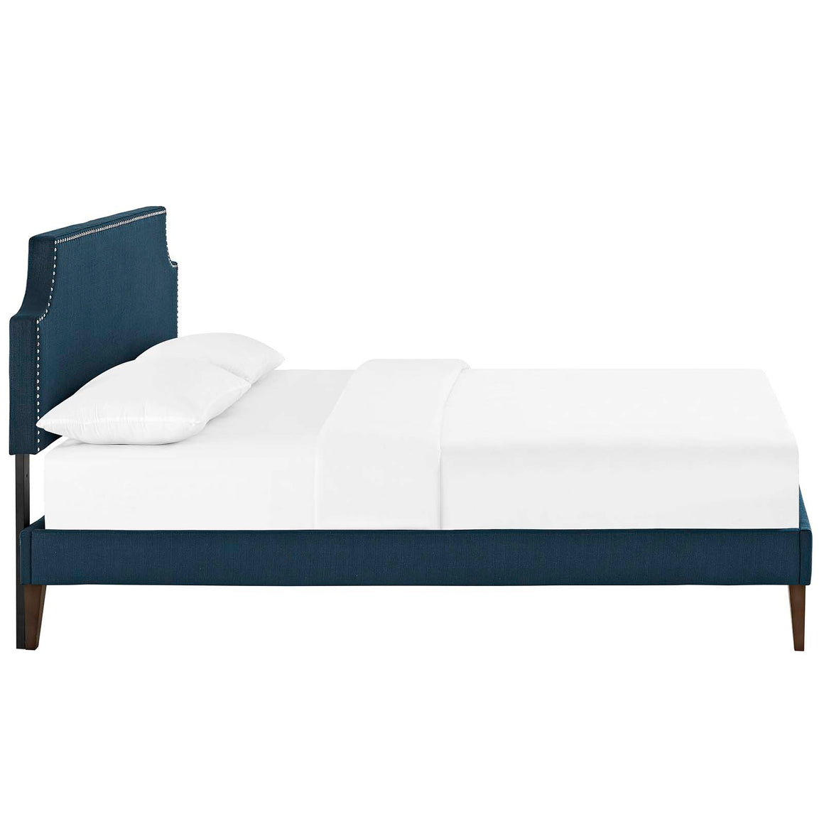 Corene  Fabric Platform Bed with Squared Tapered Legs