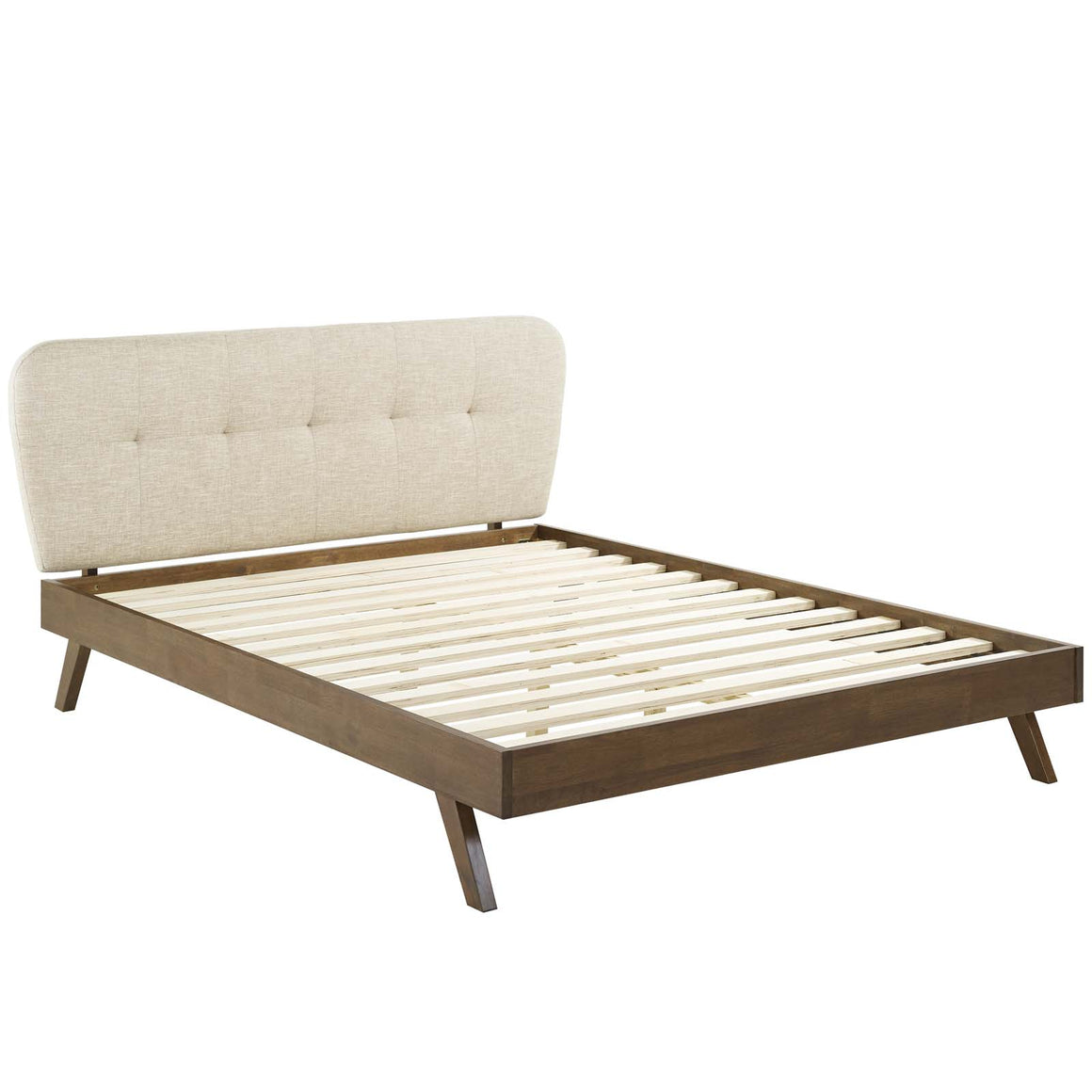 Gianna Upholstered Polyester Fabric Platform Bed