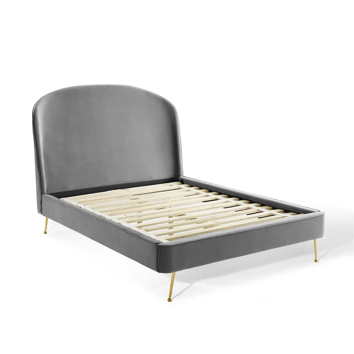 Mira Upholstered Performance Velvet  Platform Bed