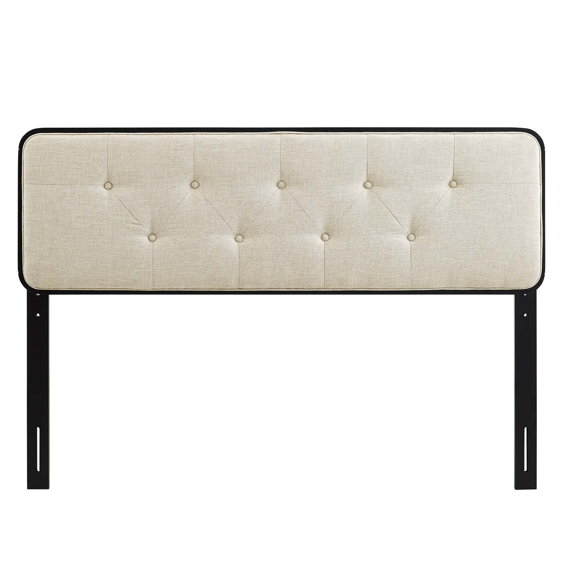 Collins Tufted Fabric and Wood Headboard