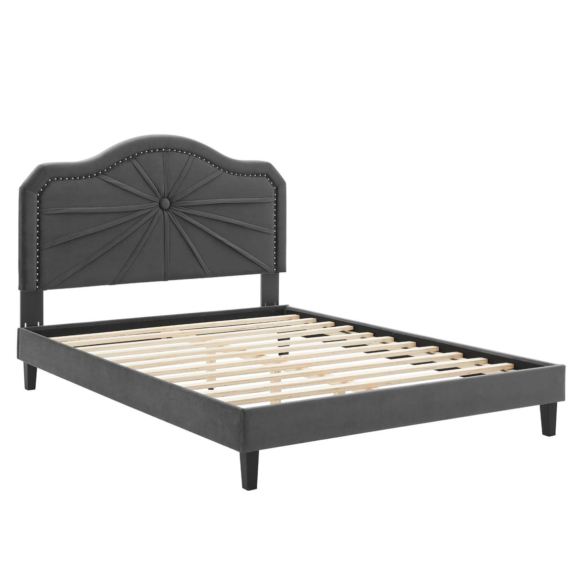 Portia Performance  Velvet Platform Bed