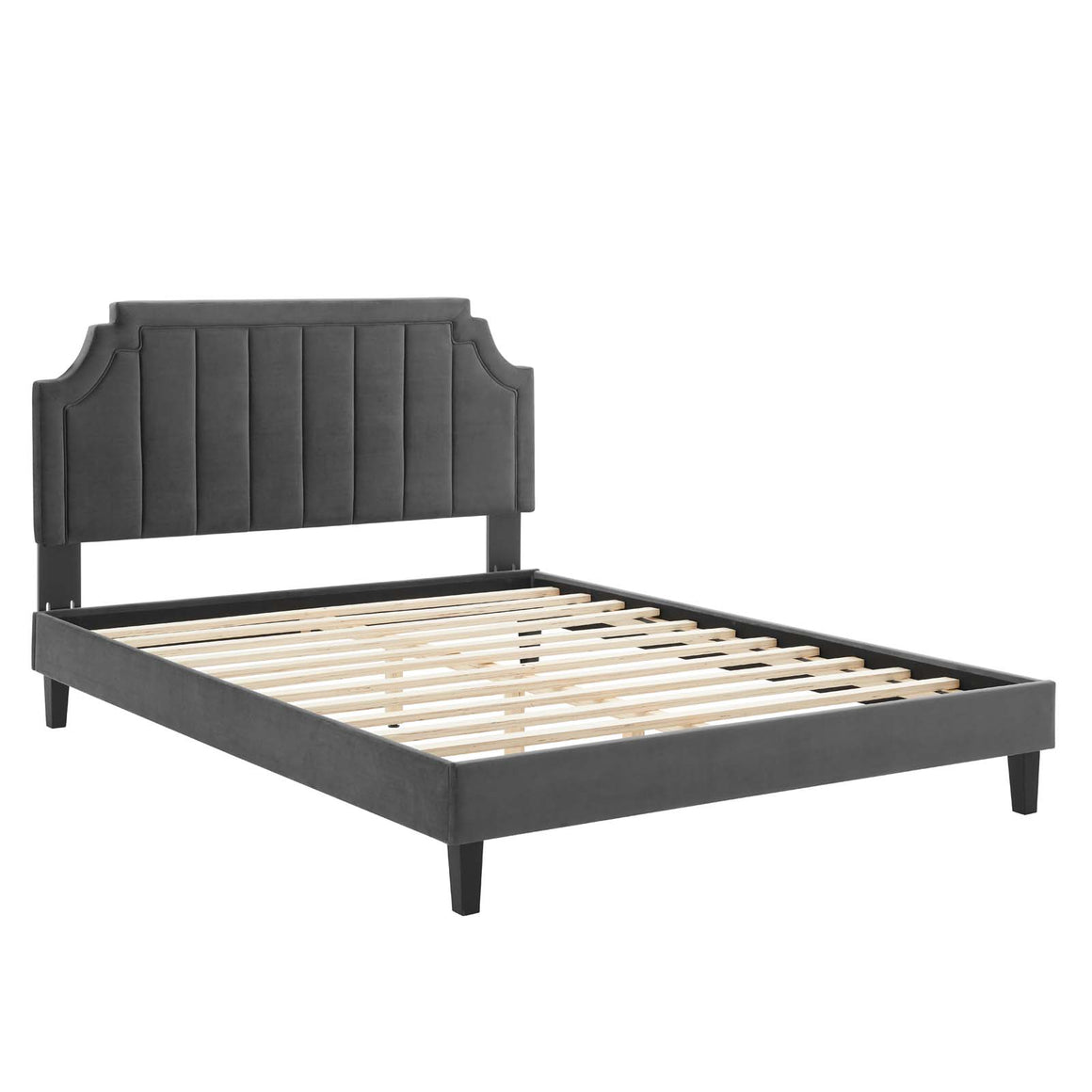 Sienna Performance  Velvet Platform Bed