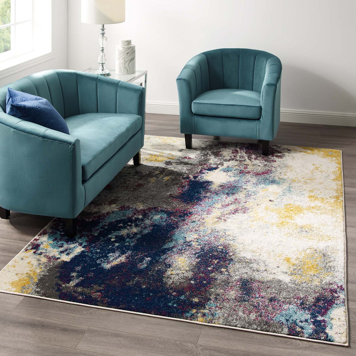 Entourage Adeline Contemporary Modern AbstractArea Rug