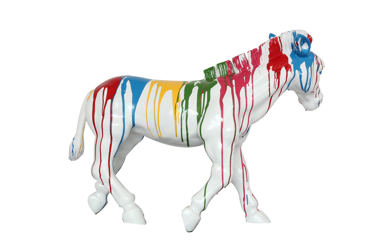 Modrest Rainbow Zebra Modern Sculpture