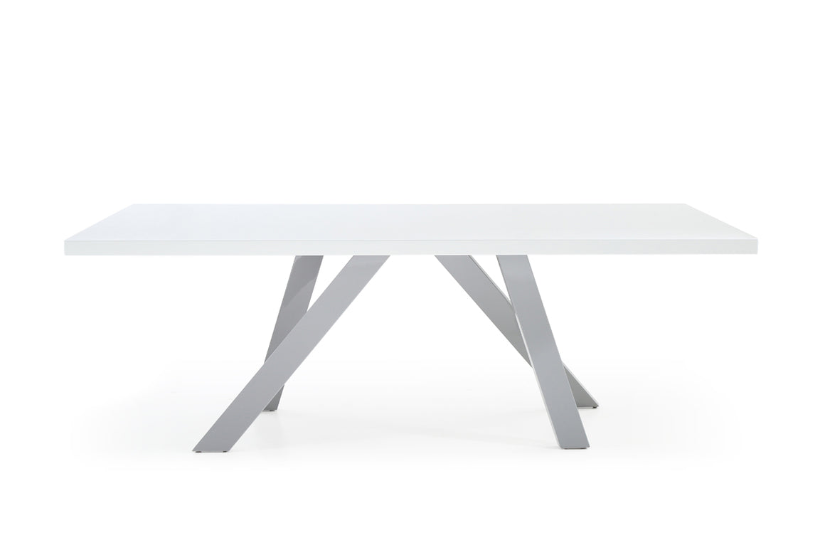 Modrest Vanguard - Modern White and Grey Dining Table