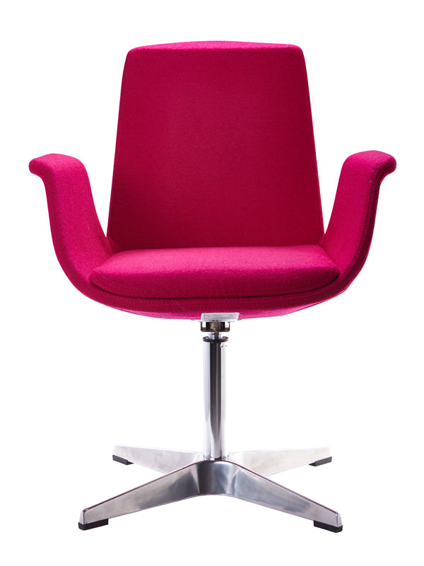 Modrest Dacia Modern Fuchsia Fabric Accent Chair