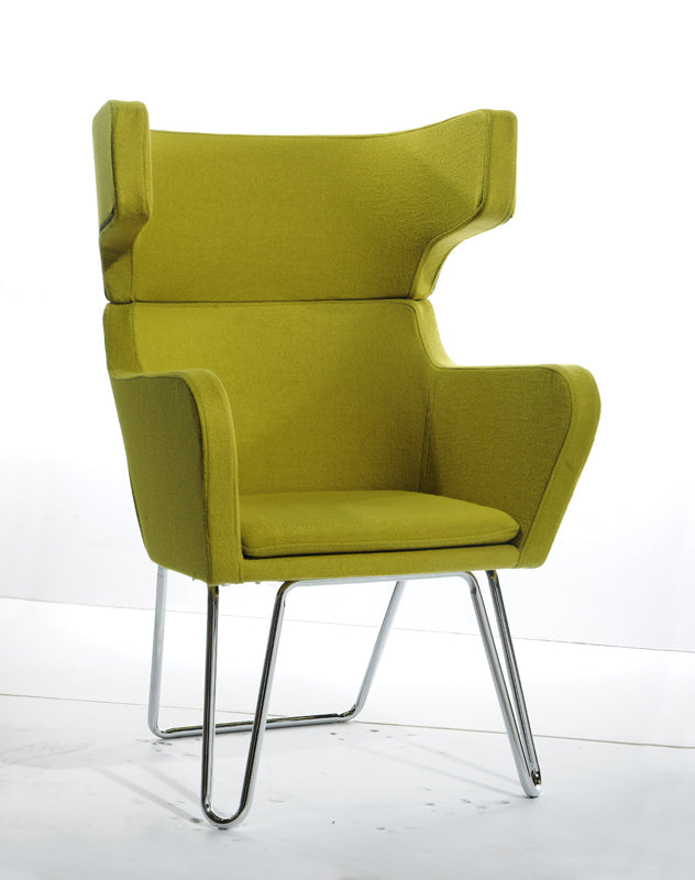 Modrest Anser Modern Green Fabric Lounge Chair